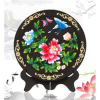 Home decorative flowers butterflies dancing plate activated carbon carving handmade crafts