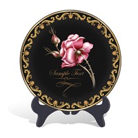 Home decorative monthly rose Valentine's Day holiday gift plate activated carbon carving craft