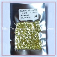 loose synthetic gold casting cz in vacuum bag