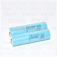 Samsung orginal INR 18650 25R 2500mAh 3.7V rechargeable Li-ion Battery for vapors and electric bike