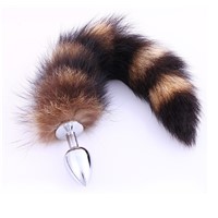 fur bag keychain/elegant keychains/butt plug fox tail