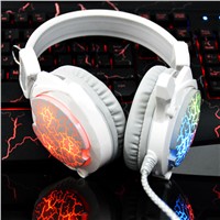 Headband wired Led lighting headset with microphone for computer gamer