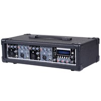 4 Channel Box Powered Mixer with USB, SD, LCD display, FM, Bluetooth