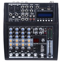6 channel Consolas y Mezcladoras with USB &amp;amp; SD card slot &amp;amp; Lcd display