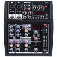 6 channel Professional Audio  Mixer Console with USB &amp;amp; display