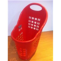 Hot products to sell online plastic shopping basket with wheels