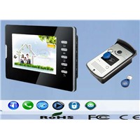 7 inch handfree color video door phone support unlocking by ID card reader