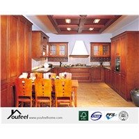 Traditional Customized Red Oak Wood Kitchen Cabinet