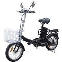 Light Folding Electric Bike with Basket and LED Headlight (FB-006)