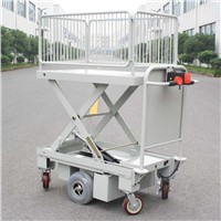 Powered Scissor Lift Trolley with One Cylinder & Wire Fence (HG-1090B)