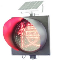 300mm Street Traffic Road Safety Solar Led Warning Lights Solar Amber-slow Warning Light