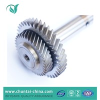 Custom CNC steel gear helical bevel gear double gear wheel