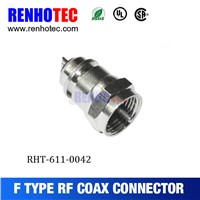 75 ohm F connector crimp on for coaxial cable, cable connectors, cable joints