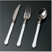 Hot -selling silver coated plastic cutlery include knife, fork, spoon