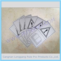 PT-ST-008 Adhesive security warning attention sticker PVC Customized Adhesive Warning