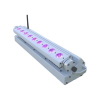 White Case Rasha Hex 9pcs*18W RGBAW UV Battery Powered Wireless LED Wall Washer Light For Event