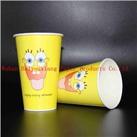 Customized Logo 13.5oz Disposable ripple wall Drinking Cups