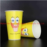 Customized Logo 14oz Disposable ripple wall Drinking Cups