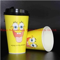 Customized Logo 22oz Disposable double wall paper cup drink cups