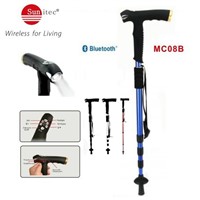 Multifunctional Walking Stick Complete With LED Torch SOS FM radio Compass & wireless MP3 playing