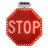 led Flash Warning solar light solar traffic stop sign
