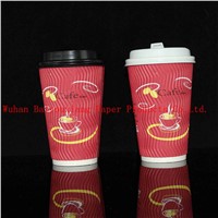 Customized Logo 12oz Disposable paper cup with lids