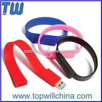 Fashion Silicon Wristband Bracelet Cheap USB Flash Drives Free Logo Printing