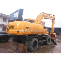 Used Hyundai R200W-5 Wheel Excavator, Hyundai Excavator