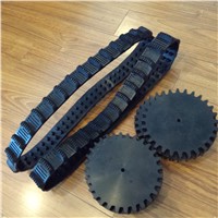 Robot Rubber Track with Sprockets 50*20*58