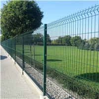 Powder coated welded wire mesh fence