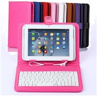 wholesale/retail multicolor 7/8/9/9.7/10.1  inch tablet case with keyboard  and stand