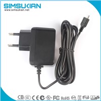 CE GS UL FCC KC safety marked 5v 2a micro usb power adapter