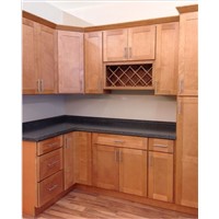 Solid wood kitchen cabinet China manufacturer 100% true factory