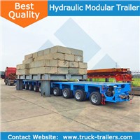 China famous Hydraulic suspension Goldhofer multi axle hydraulic lifting trailer