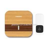 Forrinx wooded type doorbell, solar type self-operated wireless doorbell