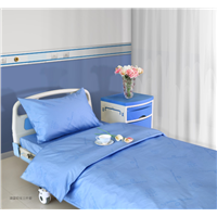 Pure Color Hospital Bed Sheet Set (Bed Sheet, Pillow Case Duvet Cover)