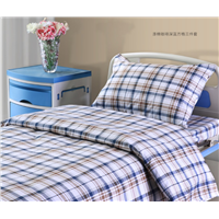 Checked Hospital Bed Linen (Bed Sheet, Pillow Case and Duvet Cover)