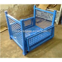 Industrial Collapsible Steel Galvanized Wire Mesh Pallet Box