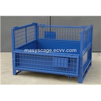 Collapsible Stackable Steel Pallet Container, Warehouse Cage, Box, Stillage
