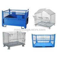 New Designed Warehouse Storage Metal Stackable Wire Mesh Pallet Cage