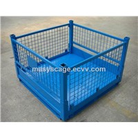 Collapsible Stackable Steel Pallet Container,Warehouse Cage,Box,Stillage Mesh Pallet
