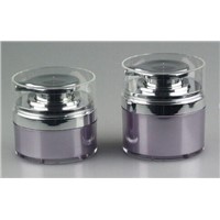 30ml 1oz 50ml Cosmetic Airless Jar with Silver Pump