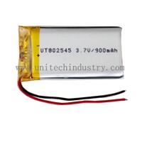 Rechargable lithium polymer battery 802545 3.7V 900mAh