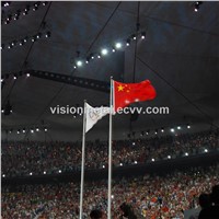 Olympic Games Indoor Manual Stainless Steel Polish Flag Pole 12 Meter