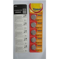 Tipsun CR2025 lithium battery in blister package