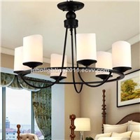 JUHO 6 Bulb Chandelier Light Iron American Contemporary Living Room Dining Table Bedroom HC1004