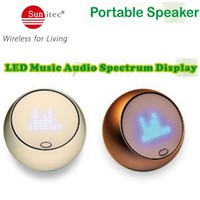 LED Music Audio Spectrum Display Mini Portable creative bluetooth speakers for mobile laptop