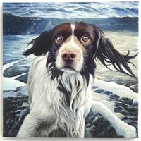 dog oil painting animal painting realistic style high quality