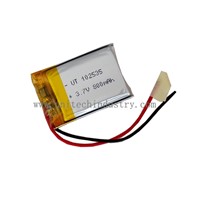 GPS lithium polymer battery UT102535 3.7v 800mAh rechargeable li-polymer battery