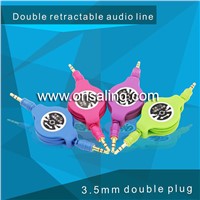 retractable male to male 3.5mm audio cable